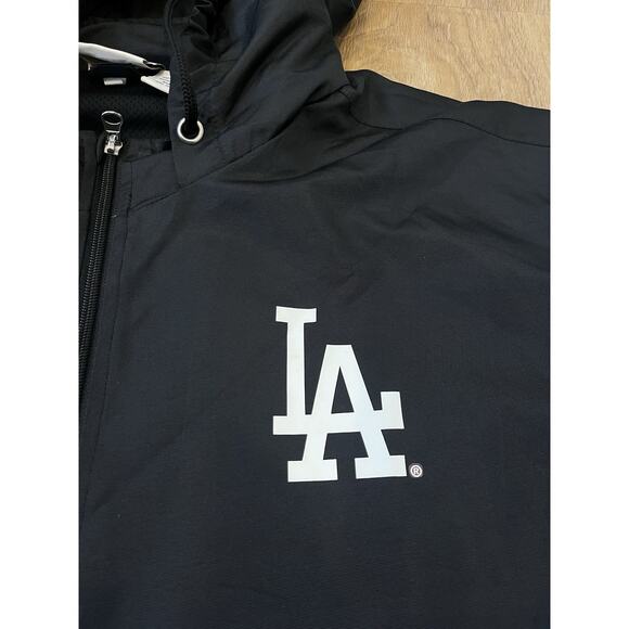 Women's Los Angeles Dodgers Black Plus Size Anorak Quarter-Zip Hoodie Jacket XL - Picture 5 of 13